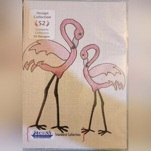 Floriani Embroidery Design Collection 52 pink flamingo (CD-ROM) New & Sealed